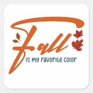 Herfst Is Mijn Favoriete Kleur – Autumn Aesthetic Vierkante Sticker