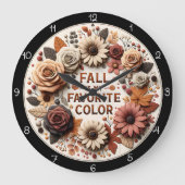 Herfst Is Mijn Favoriete Kleur Autumn Grote Klok (Voorkant)