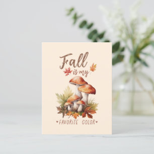 Herfst is mijn favoriete kleur - champignons en bl briefkaart