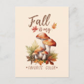 Herfst is mijn favoriete kleur - champignons en bl briefkaart (Voorkant)