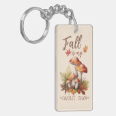 Herfst is mijn favoriete kleur - champignons en bl sleutelhanger (Voorkant Links)