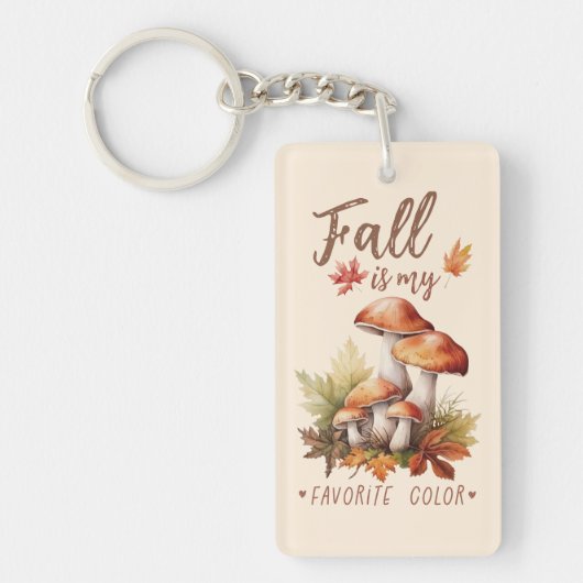 Herfst is mijn favoriete kleur - champignons en bl sleutelhanger (Voorkant)