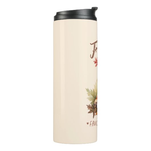 Herfst is mijn favoriete kleur - champignons en bl thermosbeker (Gedraaid links)