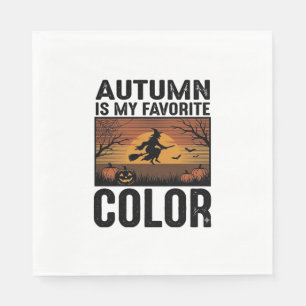 Herfst Is Mijn Favoriete Kleur Halloween Heks Ontw Servet
