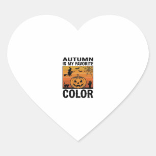 Herfst Is Mijn Favoriete Kleur Halloween Pompoen D Hart Sticker