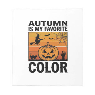 Herfst Is Mijn Favoriete Kleur Halloween Pompoen D Notitieblok