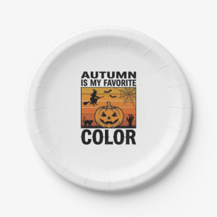 Herfst Is Mijn Favoriete Kleur Halloween Pompoen D Papieren Bordje