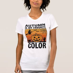 Herfst Is Mijn Favoriete Kleur Halloween Pompoen D T-shirt