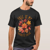 Herfst is mijn favoriete kleur herfst esdoorn blad t-shirt (Voorkant)