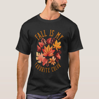 Herfst is mijn favoriete kleur herfst esdoorn blad t-shirt