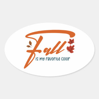 Herfst Is Mijn Favoriete Kleur – Herfst Esthetisch Ovale Sticker