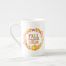 Herfst is mijn favoriete kleur Herfstbladeren Pomp Porselein Kop