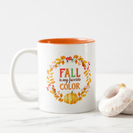 Herfst is mijn favoriete kleur Herfstbladeren Pomp Tweekleurige Koffiemok
