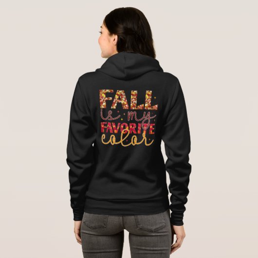Herfst is mijn favoriete kleur herfstbladeren prin hoodie (Achterkant volledig)