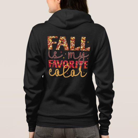 Herfst is mijn favoriete kleur herfstbladeren prin hoodie (Achterkant)