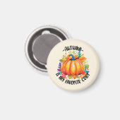 Herfst is mijn favoriete kleur - pompoen en blader magneet (Voorkant / Achterkant)