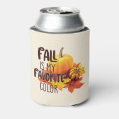 Herfst is mijn favoriete kleur - pompoenen en blad blikjeskoeler (Blikje Achterkant)