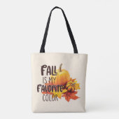 Herfst is mijn favoriete kleur - pompoenen en blad tote bag (Achterkant)