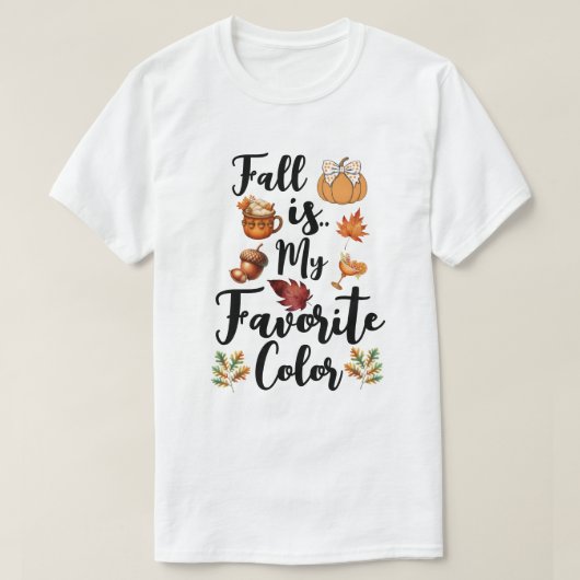Herfst is mijn favoriete kleur t-shirt (Design voorkant)