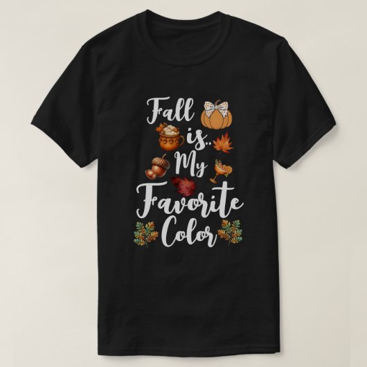 Herfst is mijn favoriete kleur t-shirt (Design voorkant)
