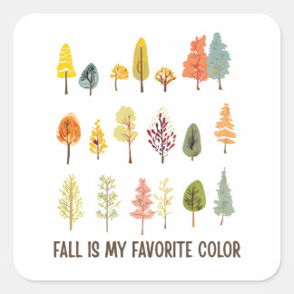 Herfst is mijn favoriete kleur vierkante sticker