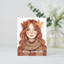 Herfst is mijn lievelingskleur briefkaart