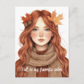 Herfst is mijn lievelingskleur briefkaart (Voorkant)