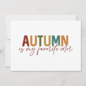 Herfst is mijn lievelingskleur kaart (Voorkant)