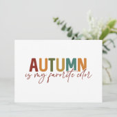 Herfst is mijn lievelingskleur kaart (Staand voorkant)