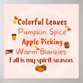 Herfst is mijn spirituele seizoen poster