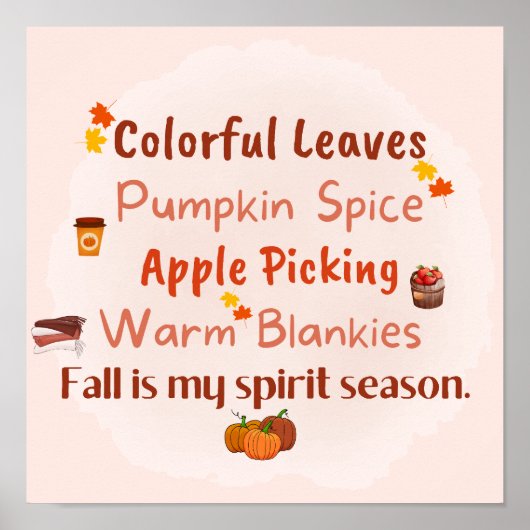 Herfst is mijn spirituele seizoen poster (Voorkant)