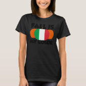 Herfst is mijn Thanksgiving in kleur pompoen Itali T-shirt (Voorkant)