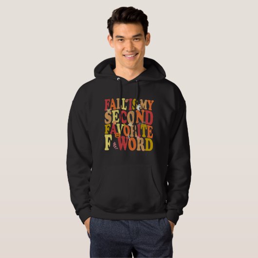 Herfst is mijn tweede favoriet van Word Funny Autu Hoodie (Voorkant volledig)