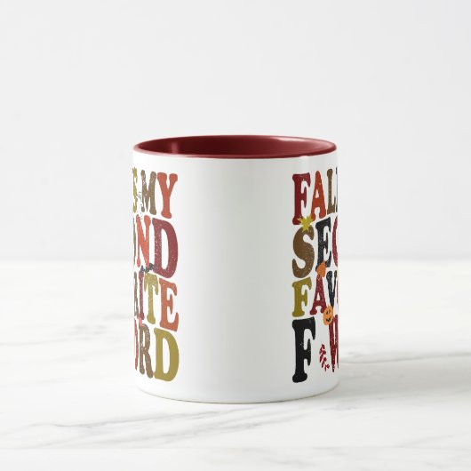 Herfst is mijn tweede favoriet van Word Funny Autu Mok (Midden)