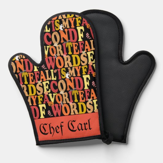 Herfst is mijn tweede favoriet van Word Funny Autu Ovenwant (Voorkant / Achterkant)