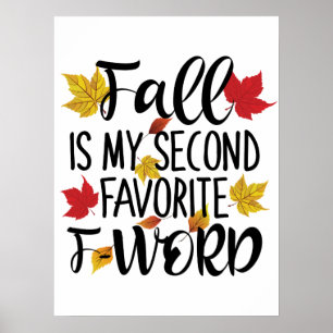 Herfst is Mijn tweede favoriete F-Word Poster