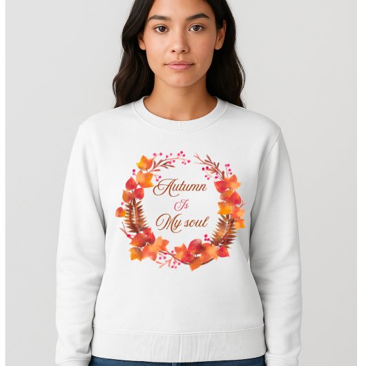 Herfst Is Mijn Ziel krans dames sweatshirt