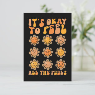 Herfst is oké om alle gevoelens van geestelijke ge bedankkaart