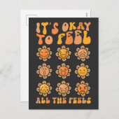 Herfst is oké om alle gevoelens van geestelijke ge feestdagenkaart (Voorkant / Achterkant)