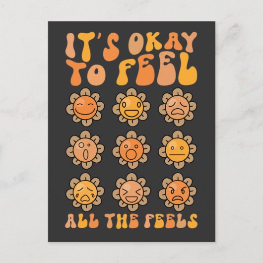 Herfst is oké om alle gevoelens van geestelijke ge feestdagenkaart (Voorkant)