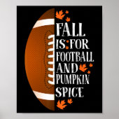 Herfst is voor voetbal en pompoen Spice Game Day C Poster (Voorkant)