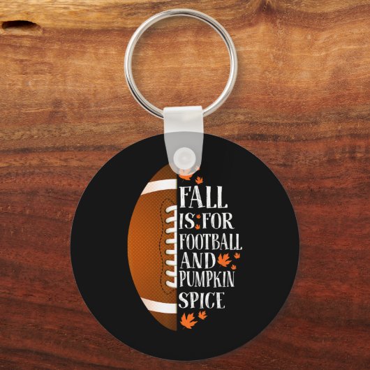 Herfst is voor voetbal en pompoen Spice Game Day C Sleutelhanger (Voorkant)