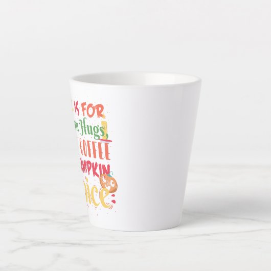 Herfst is voor warme knuffels hete koffie en pompo latte mok (Voorkant)