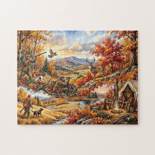 Herfst Jachtcompilatie Legpuzzel (Horizontaal)