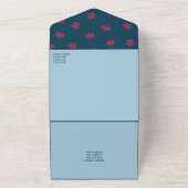 Herfst Japanse Maple Wedding Invite All In One Uitnodiging (Buitenkant)