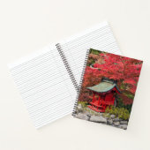 Herfst Japanse tuin en rode schrijn Notitieboek (Binnen)