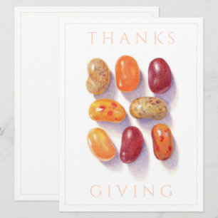 HERFST JELLY BEANS 6.5x8.75 Thanksgiving Platte Ka Feestdagenkaart