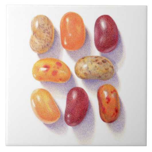 HERFST JELLY BEANS 6x6 Keramische Tegel Tegeltje (Voorkant)