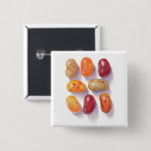 HERFST JELLY BEANS Square Button (Voorkant /achterkant)