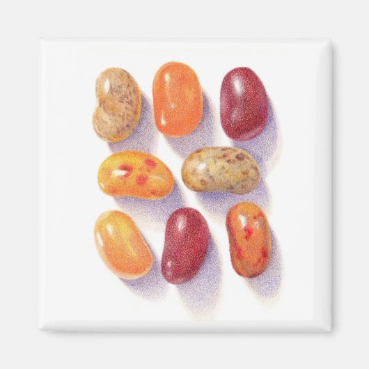 HERFST JELLY BEANS Square Magnet (Voorkant)